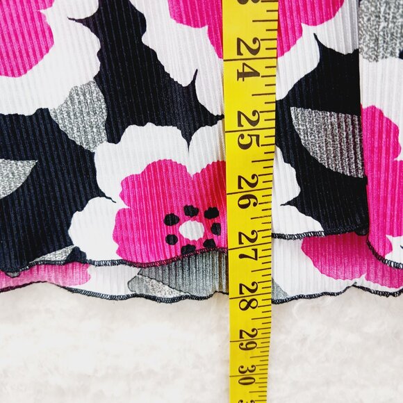 Blouse Size 26 28 Hot Pink Black Flower Power Y2K Retro Mod Festival Bloomcore - Picture 4 of 12